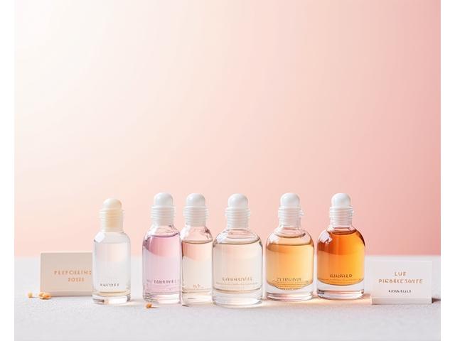 Fragrance discovery set with multiple mini perfume bottles and scent cards