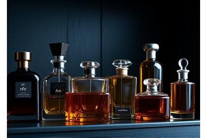 A collection of elegant perfume bottles stored in a cool, dark, and stylish cabinet, emphasizing proper storage.